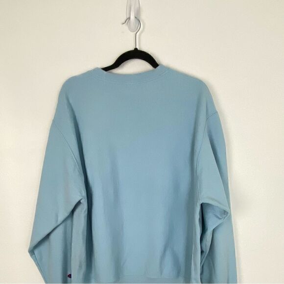 90s Vintage‎ Champion Blue Embroidered Logo Reverse Weave Crewneck Y2K Size L - Picture 2 of 12